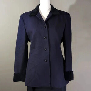 Vintage Oleg Cassini Purple Wool Jacket